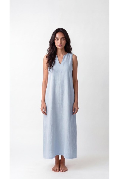 Siyukata Grace Dress Premium Linen Textured Maxi Dress