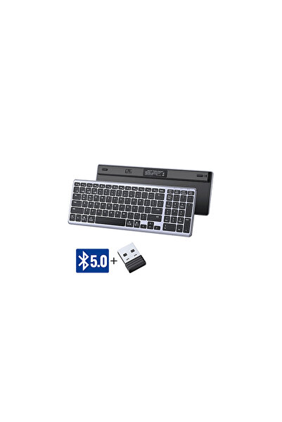 Ugreen Kablosuz Ultra İnce Sessiz Bluetooth İngilizce Klavye Siyah, 15258