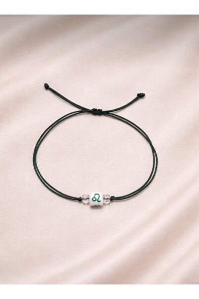 Femenino Leo Sign Green Thread Adjustable Handmade Bracelet