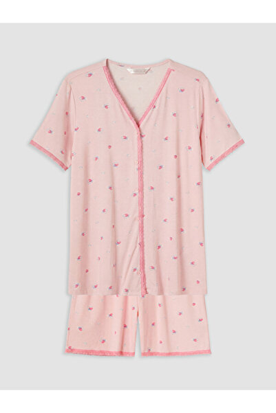 LC Waikiki Set de pijamale Sparkling Choices V Planting pentru gravide cu pan...