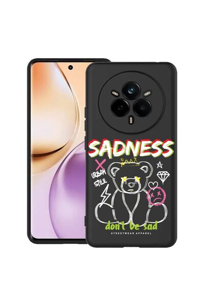 bestcase Husă pentru Realme 14 Pro 5G, Ursuleț trist, Silicon subțire de 0.8M...