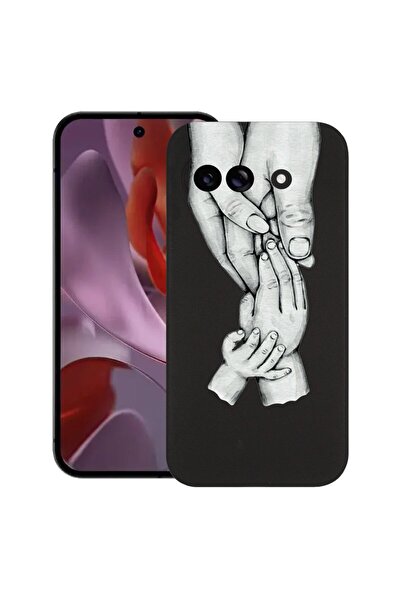 bestcase Калъф за Google Pixel 9a, Family, Тънък силиконов 0.8ММ, Удароустойч...