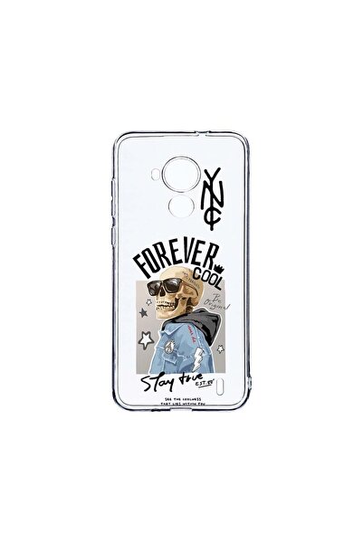 bestcase Διαφανής Θήκη Σιλικόνης 2MM, Συμβατή με Nokia C30, Forever Cool Skel...