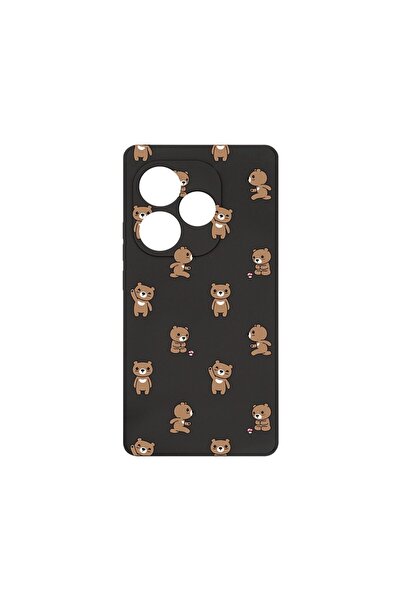 bestcase Премиум силиконов калъф, съвместим с Realme GT 6, с десен на плюшено...