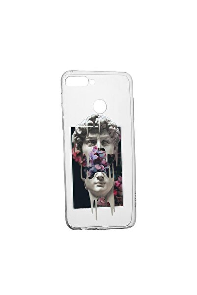 bestcase Силиконов калъф, съвместим с Huawei Y6 Prime 2018, Статуя на Давид, ...
