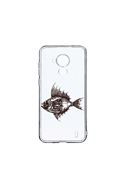 bestcase Διαφανής Θήκη Σιλικόνης 2MM, Συμβατή με Nokia C30, Σχέδιο Ψάρι, Αντι...