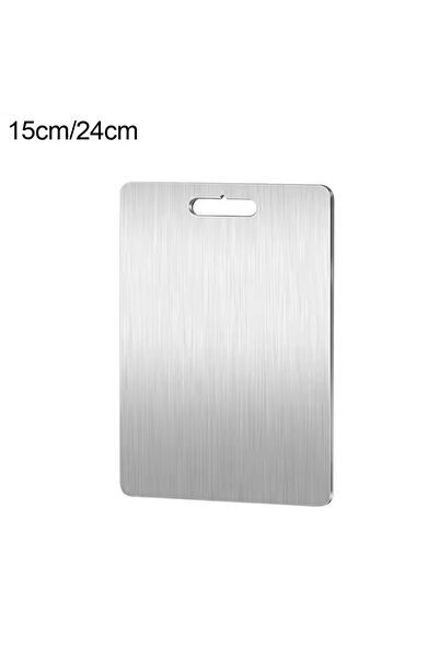 choice2 15 x 24cm Titanium Cutting Stainless Boards for Kitchen Board 304 Ste...