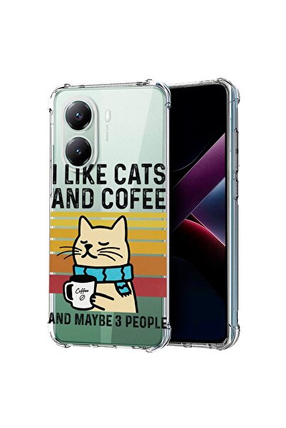 bestcase Противоударен калъф за Poco X7 Pro, Котки и кафе, 1988230 AS 1851