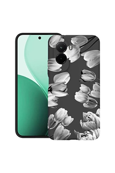 bestcase ¬Æ Husa TPU Ultra Slim Compatibila cu Poco M7, Floral - Black Tulip,...
