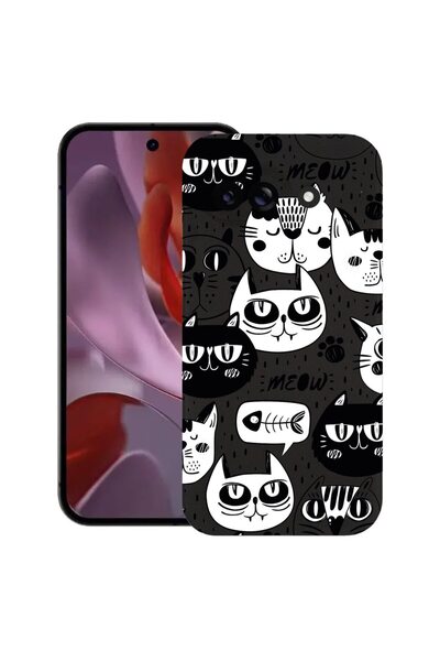 bestcase Калъф за Google Pixel 9a, Cool Cats, Тънък силиконов 0.8ММ, Удароуст...