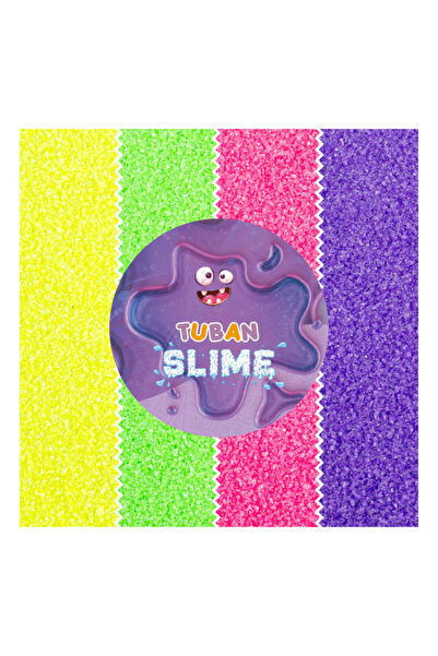 Tuban Sclipici mineral pentru slime, Praf neon, 4 culori, 32 g