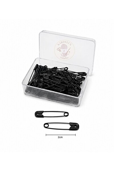 Kardelux 50’li Şeffaf Kutulu Çengelli İğne (2 cm)- Şal, Eşarp ve Kıyafet İçin...