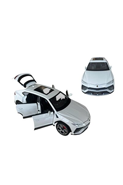 ADIRI SHOP Mașină metalică SUV sport alb, model de colecție cu lumini, sunete...