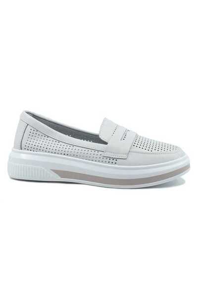 Maria Conti Summer shoes, made of leather, for women, with perforations, with...