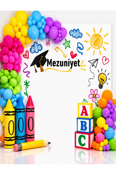 PROMISEBACKDROP2 250x200 cm Ek Dikişli, Mezuniyet Hatırası, Okul Etkinlik Kum...