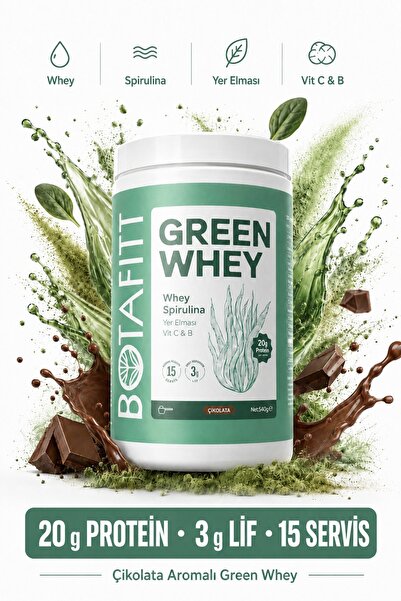 Botafitt GREEN WHEY Çikolata: 20g Protein ve 4g Lif Desteği – Whey Proteini, ...