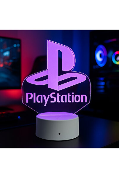 OEM Λάμπα LED 3D με λογότυπο PS 5, 16 χρώματα και τηλεχειριστήριο