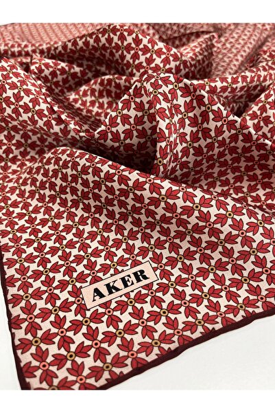 Aker Silk Scarf - Spring-Summer 2026 - 9121701-341 - Sura - Crisp Floral Pattern