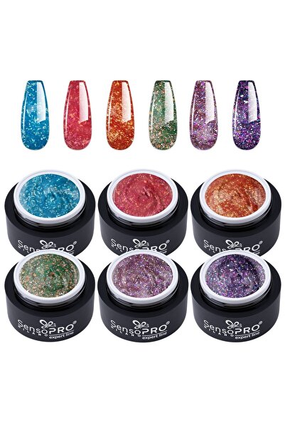 SensoPRO Milano Set de 6 geluri colorate SensoPRO Milano, Crystal Crush