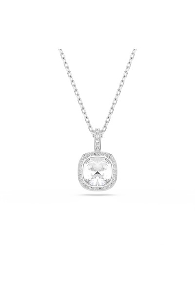 Swarovski Una Angelic Kolye, Yastık kesim, Beyaz, Rodyum kaplama