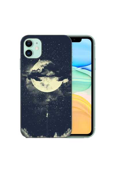 OEM Husa compatibila cu Apple iPhone 11 Silicon Gel Tpu Model Moon Climbing