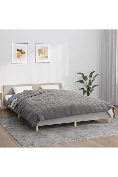 vidaxl Pătură ponderată gri 200 x 200 cm 9 kg Material textil