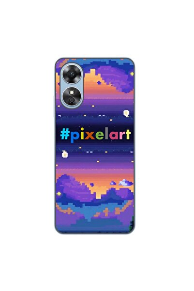 OEM Θήκη συμβατή με Oppo A17 από σιλικόνη gel TPU με σχέδιο Pixel Art Τοπίο