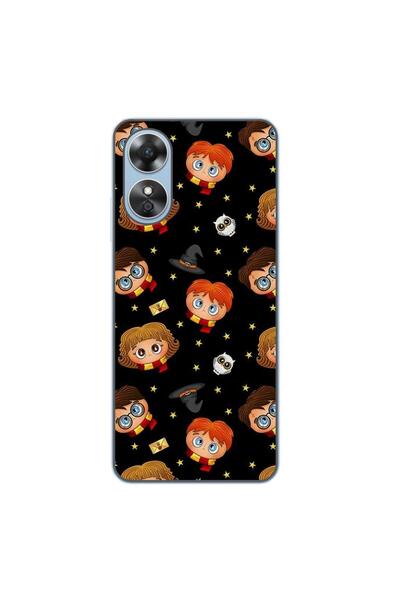 OEM Θήκη συμβατή με Oppo A17, από σιλικόνη gel TPU, με σχέδιο Χάρι Πότερ, Μαύρη.