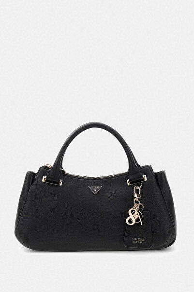 Guess Evıe Triple Comp Satchel Black Women's Shoulder Bag Hwbg9664060-Bla