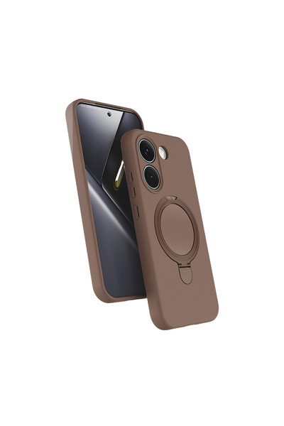 UnDePlus Xiaomi Poco X8 Pro Kılıf M-safe Şarj Özellikli Standlı Silikon Samar...