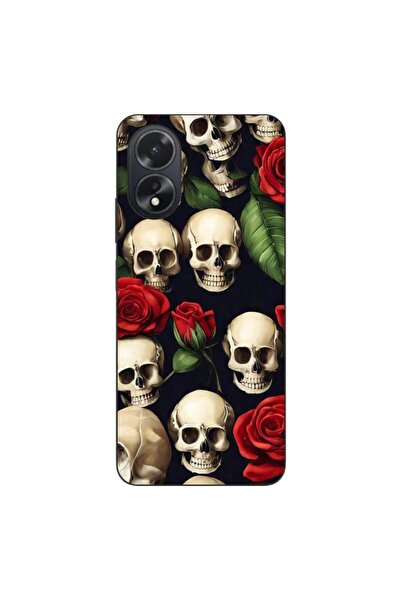 OEM Husa compatibila cu Oppo A38 4G Silicon Gel Tpu Model Skulls and Roses