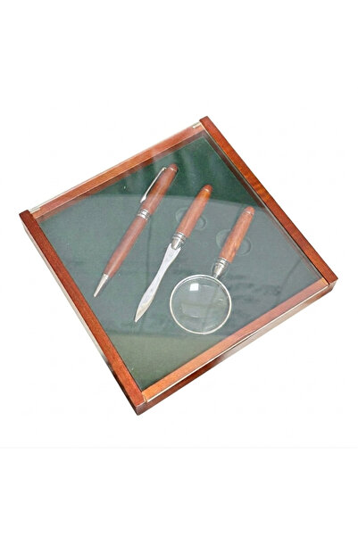Laser Gallery Elegant Wooden Executive Desk Gift Set