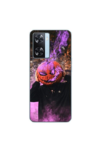 OEM Husa compatibila cu Oppo A57s Silicon Gel Tpu Model Halloween Cap Dovleac...