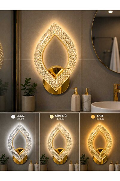 Marsel Lighting مصباح جداري من نوع PAPATYA مع 3 ألوان LED لغرفة المعيشة وغرفة...