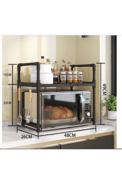 SimpluAcasa Raft Organizator pentru Cuptor cu Microunde – Suport Extensibil p...