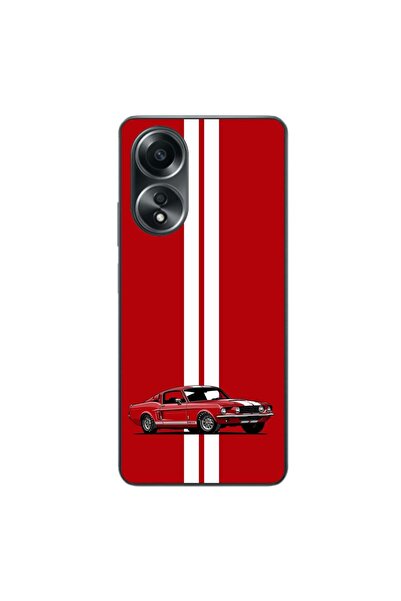 OEM Θήκη συμβατή με Oppo A58 4G Σιλικόνης Τζελ TPU Μοντέλο Κόκκινο Μάσταντ