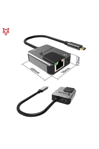 Sarafox 3-in-1 Gaming Adapter & Converter Dongle, Type-C USB Hub with 3.5mm A...