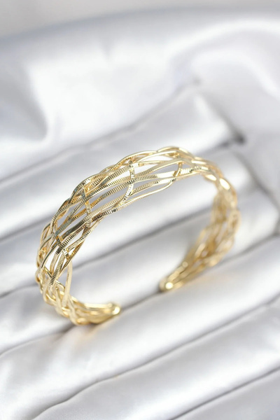 Generic Brand Gold Color Brass Vintage Women's Bracelet
