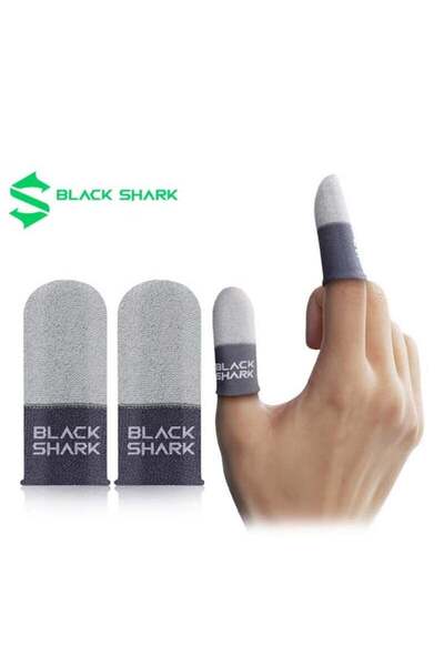 Black Shark Gaming Finger Sleeves, Sweatproof Gaming Gloves Fingertip Silverc...