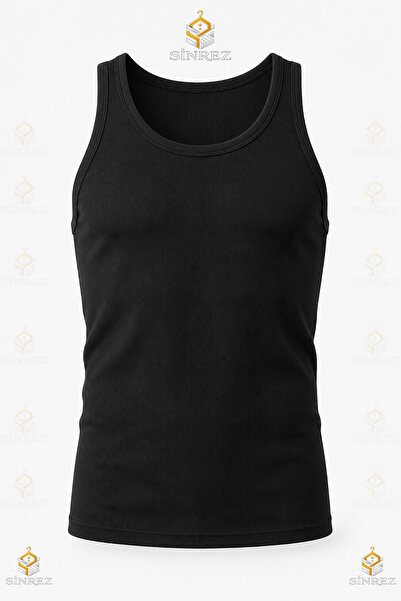 SİNREZ Men's Halter Neck Lycra Sports Singlet 1.Mdl