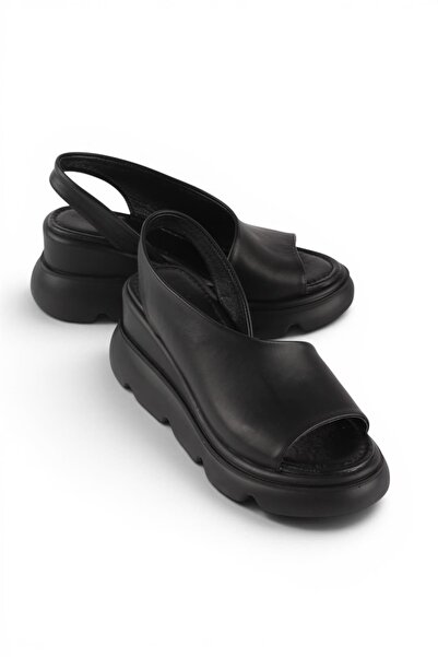 luuq shoes Sandale de damă WERA din piele naturală cu toc pană