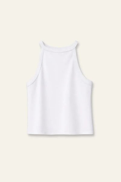Zeyland Girl's Halter Neck Ribbed Tank Top