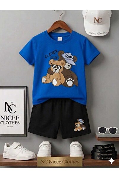 NC Nicee Clothes TRIUNȚĂ ȘI PANTALONI SCURȚI DE VARĂ PENTRU COPII UNISEX (IMP...