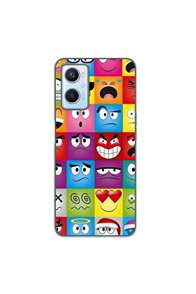 OEM Case compatible with Oppo A96 4G Silicone Gel Tpu Pattern Funny Faces