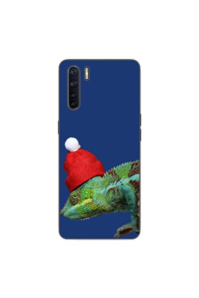 OEM Калъф, съвместим с Oppo A91, силиконов гел TPU, с десен Коледен хамелеон