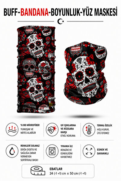 HopeWay Home Buff Bandana Guler pentru gât Mască de față pentru motocicliști,...