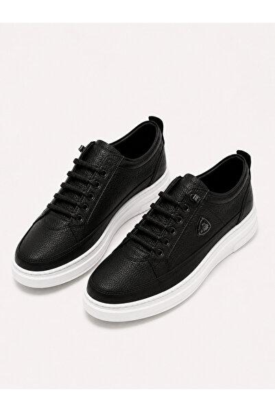 YALÇIN Erkek Siyah Tokalı Sneaker Lastikli Günlük Spor Ayakkabı