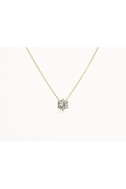 Delagos 925 Silver Necklace with Zirconia Stone,Gold Plated