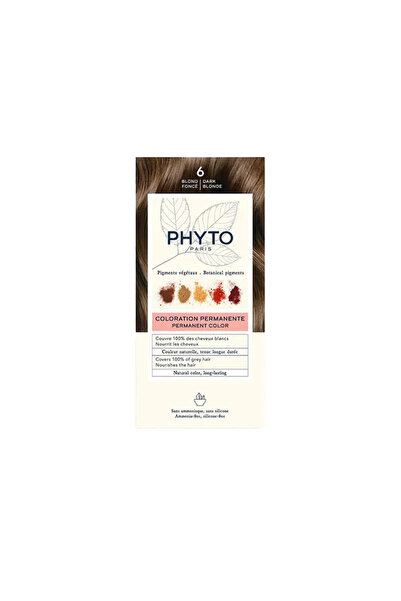 Phyto Κιτ Βαφής Μαλλιών Χρώμα 6 Σκούρο Ξανθό
