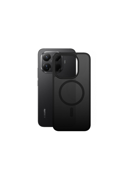 Crong Husă Hibridă Mată Magnetică - Etui MagSafe Xiaomi 17 (negru)
